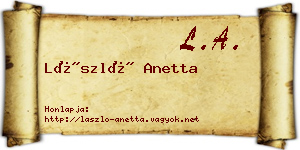 László Anetta névjegykártya