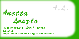 anetta laszlo business card