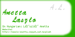 anetta laszlo business card